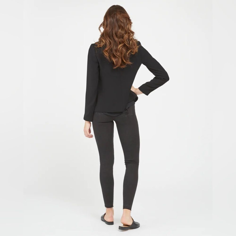 SPANX distressed denim legging, vintage black, size XS - Picture 3 of 13